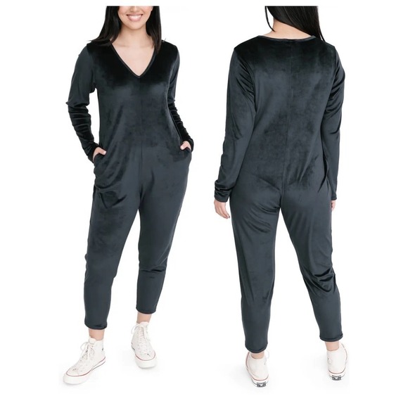 SMASH + TESS Friday Velour Jumpsuit (M) - Picture 1 of 6